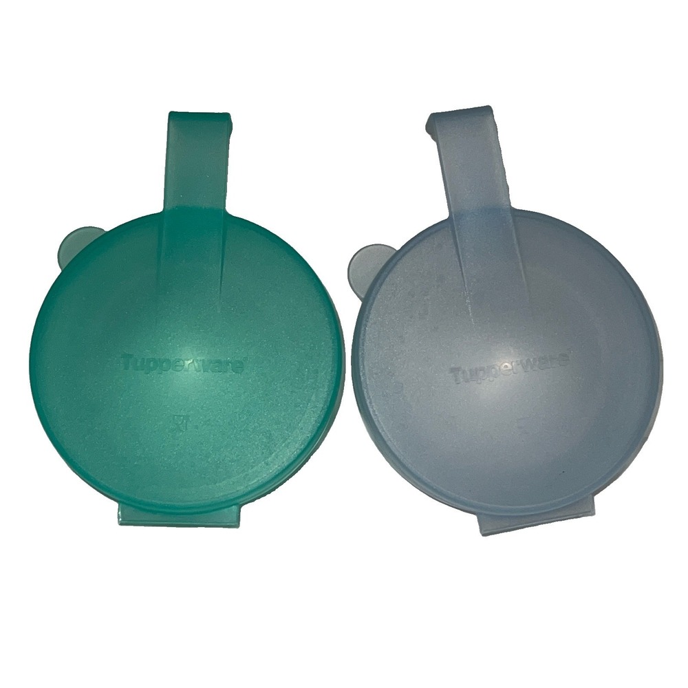 Set 2 Vintage Tupperware Forget Me Not Onion/Tomato Hanging Keeper Plastic Blue
